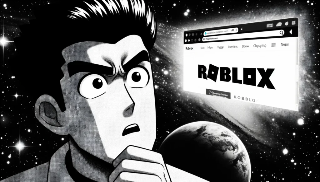 person looking puzzled while staring at roblox site