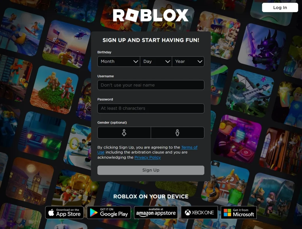 roblox signup